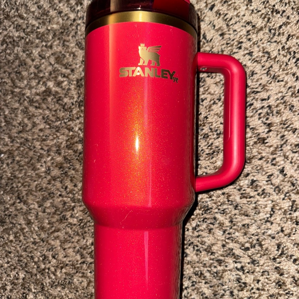 Stanley Bold Red Travel Mug with Handle